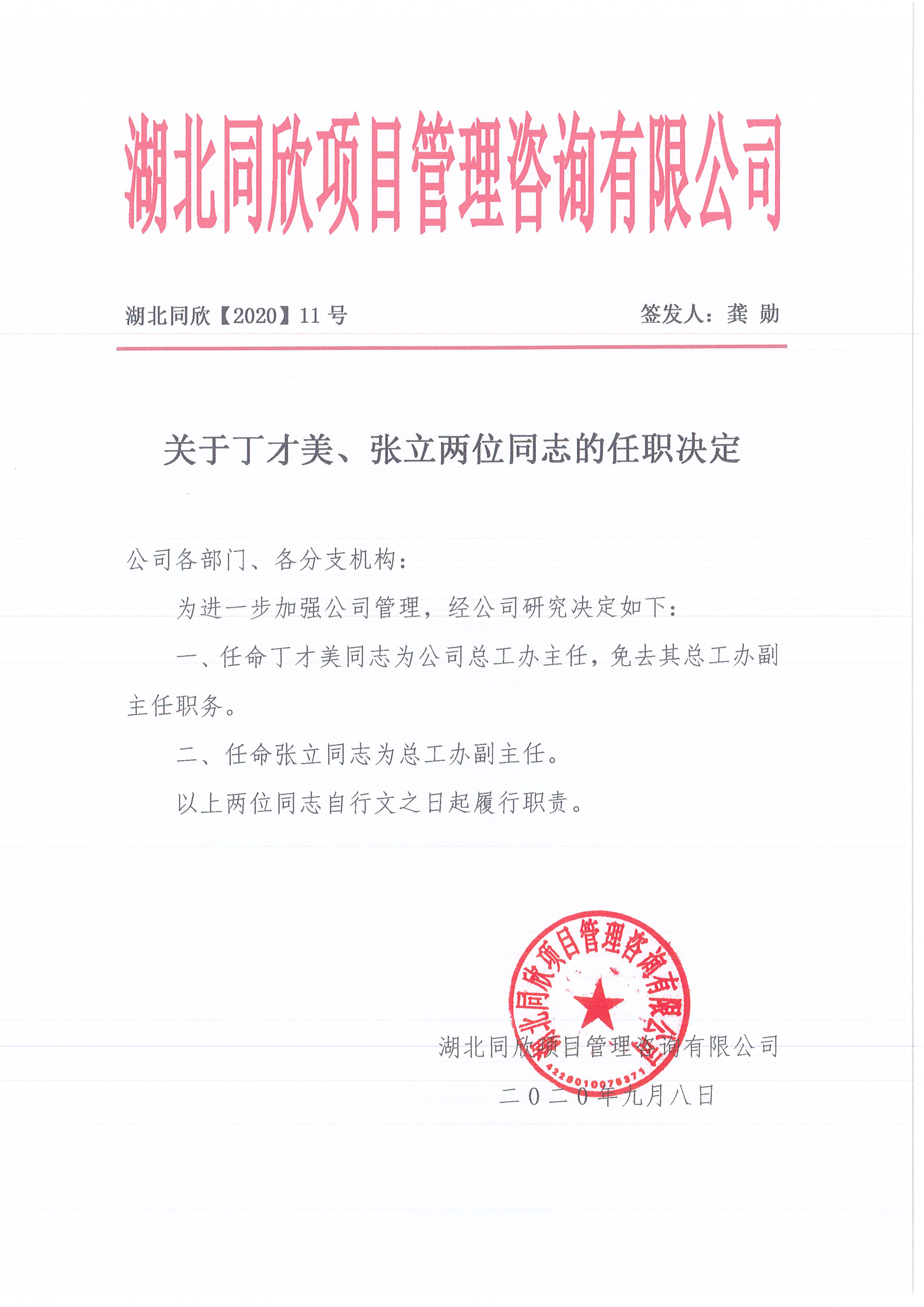 湖北同欣[2020]11号关于丁才美、张立两位同志的任职决定.jpg